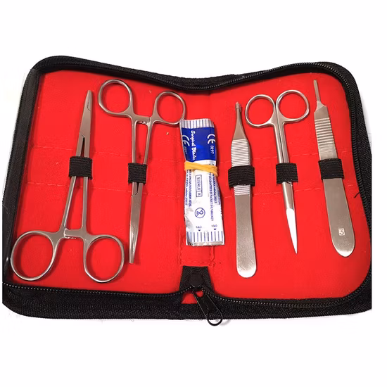 Instrumentos dentales quirúrgicos de calidad profesional + juego de anatomía Kit de disección básico médico