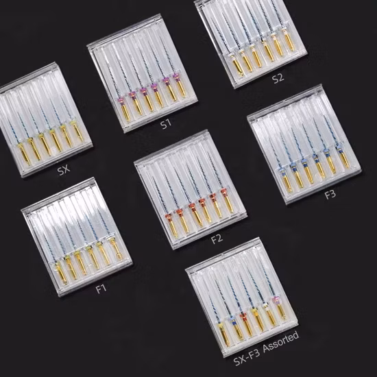 Ficheros rotatorios Endo del tratamiento de la endodoncia de Niti de la memoria flexible dental para el uso del motor